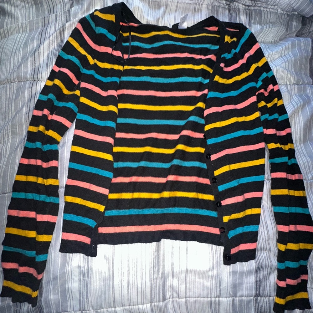 H&M Colorful Striped Long Sleeve Top